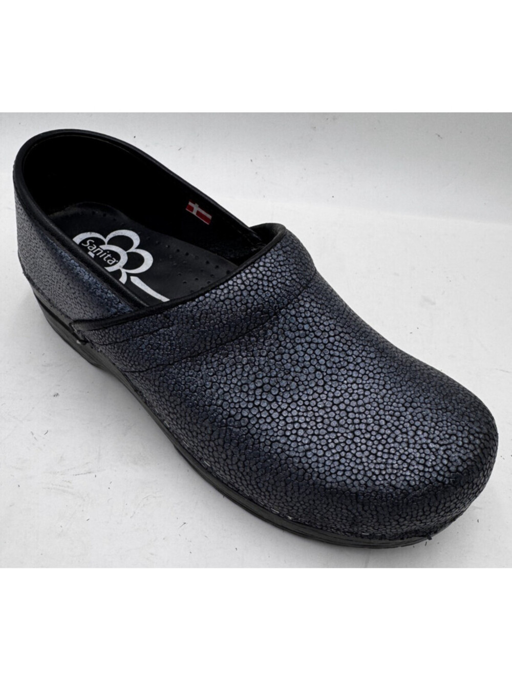 Sanita Original Professional Women's Shoes Size 8.5-9 Blue Leather Comfort Clogs